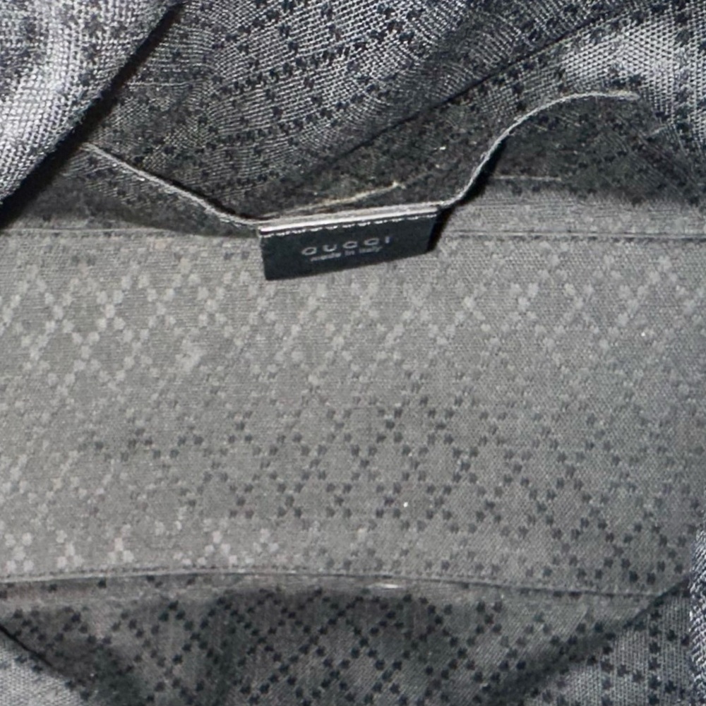 Gucci Vintage Black Nylon & Genuine Leather Hobo Shoulder Bag Purse - Picture 13 of 13